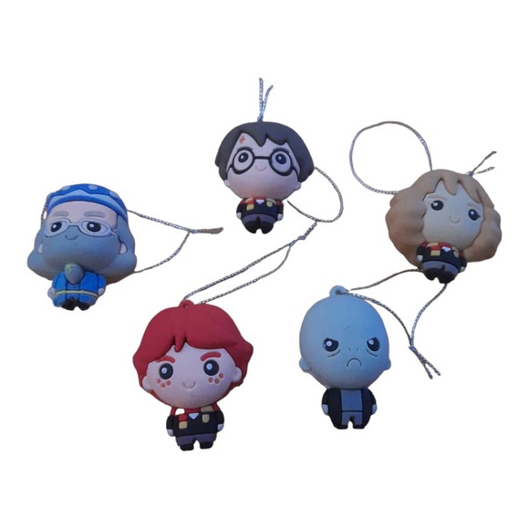 Harry Potter & Friends Miniature Holiday Ornaments Set of 5 - Picture 1 of 5